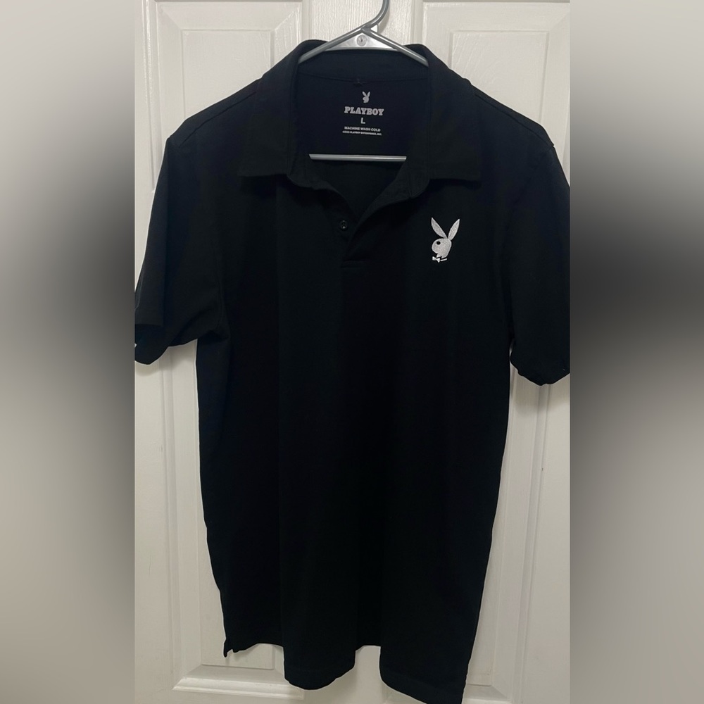 PLAYBOY Classic Black Polo Shirt